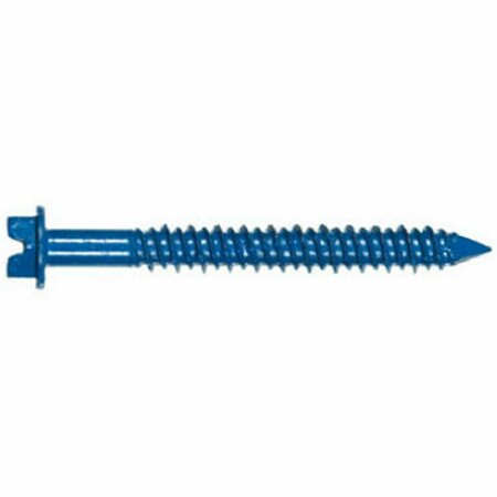 TOTALTURF 375287 100 Pack- 0.18 x 1.75 in. Hex Washer Head Tapper Concrete Screw Anchor With Bit TO3240527